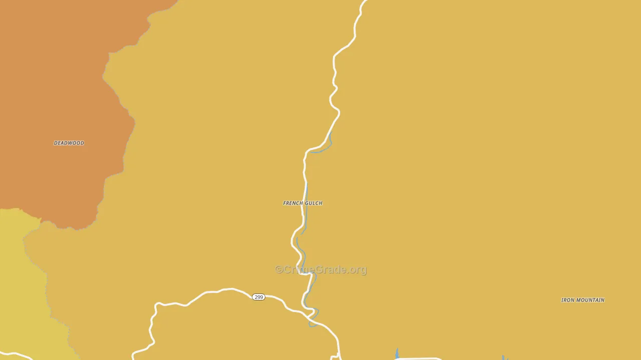 French Gulch, CA Map of Murder Rates