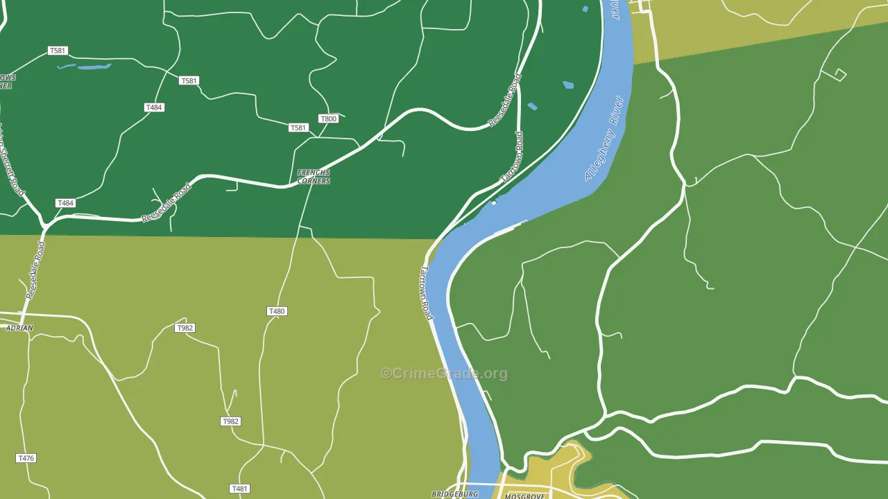 Frenchs Corners, PA Map of Murder Rates