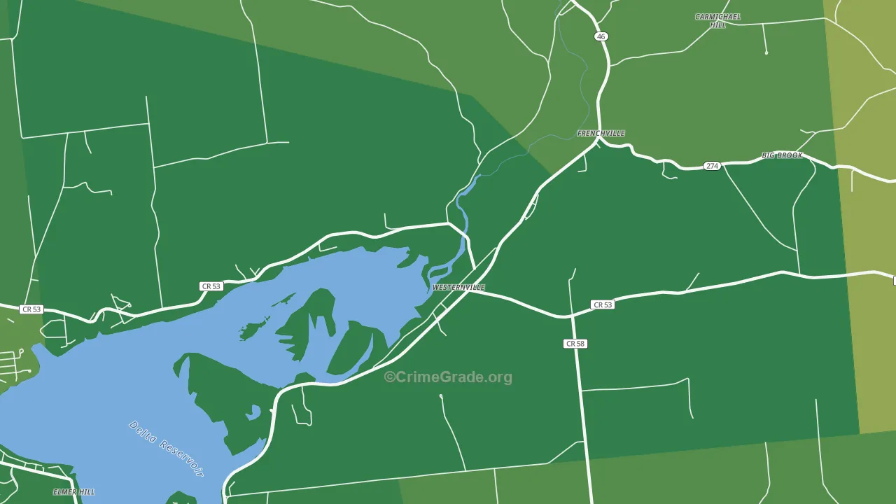 Frenchville, NY Map of Murder Rates