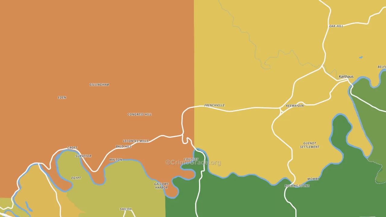 Frenchville, PA Map of Murder Rates