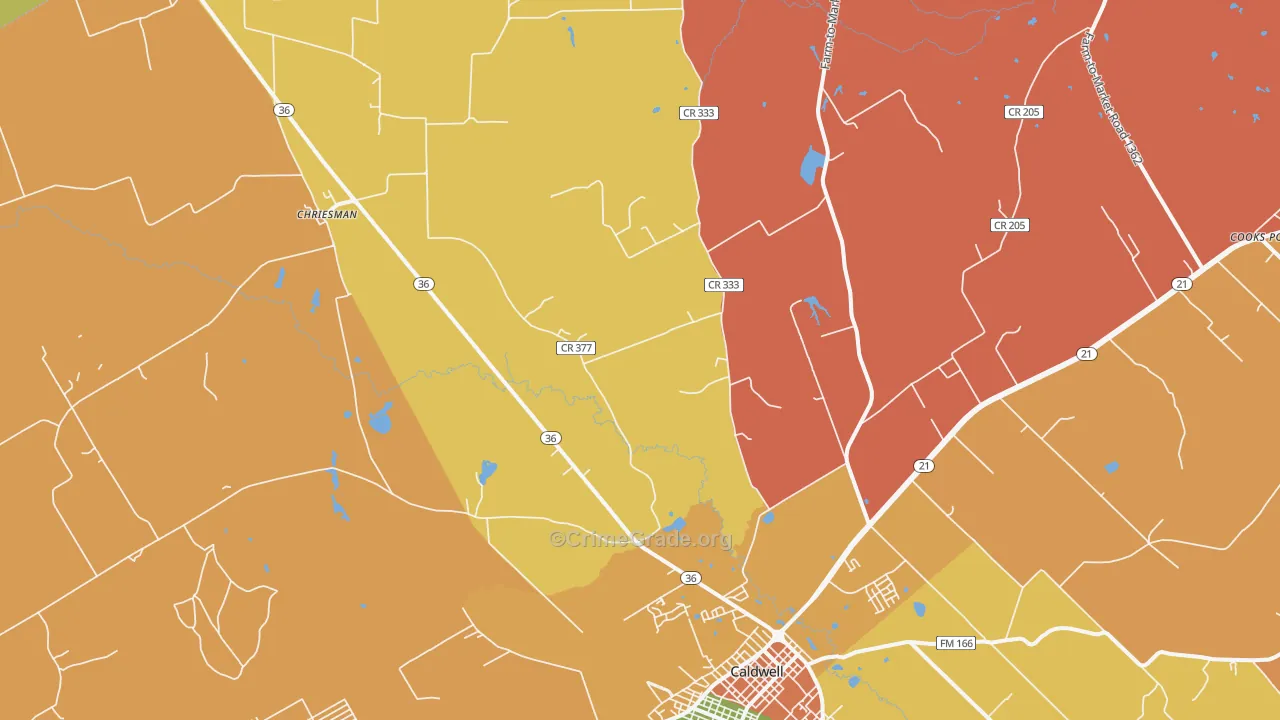 Frenstat, TX Map of Murder Rates