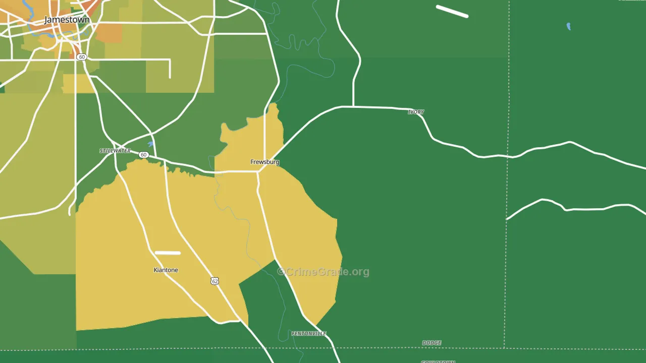 Frewsburg, NY Map of Murder Rates