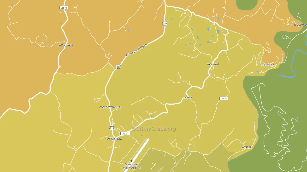 Friars Hill, WV Map of Murder Rates