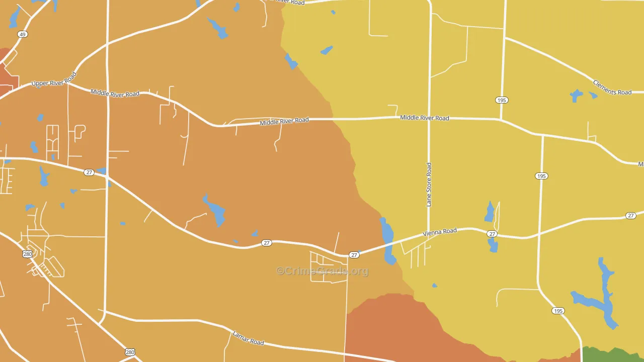 Friendship, GA Map of Murder Rates