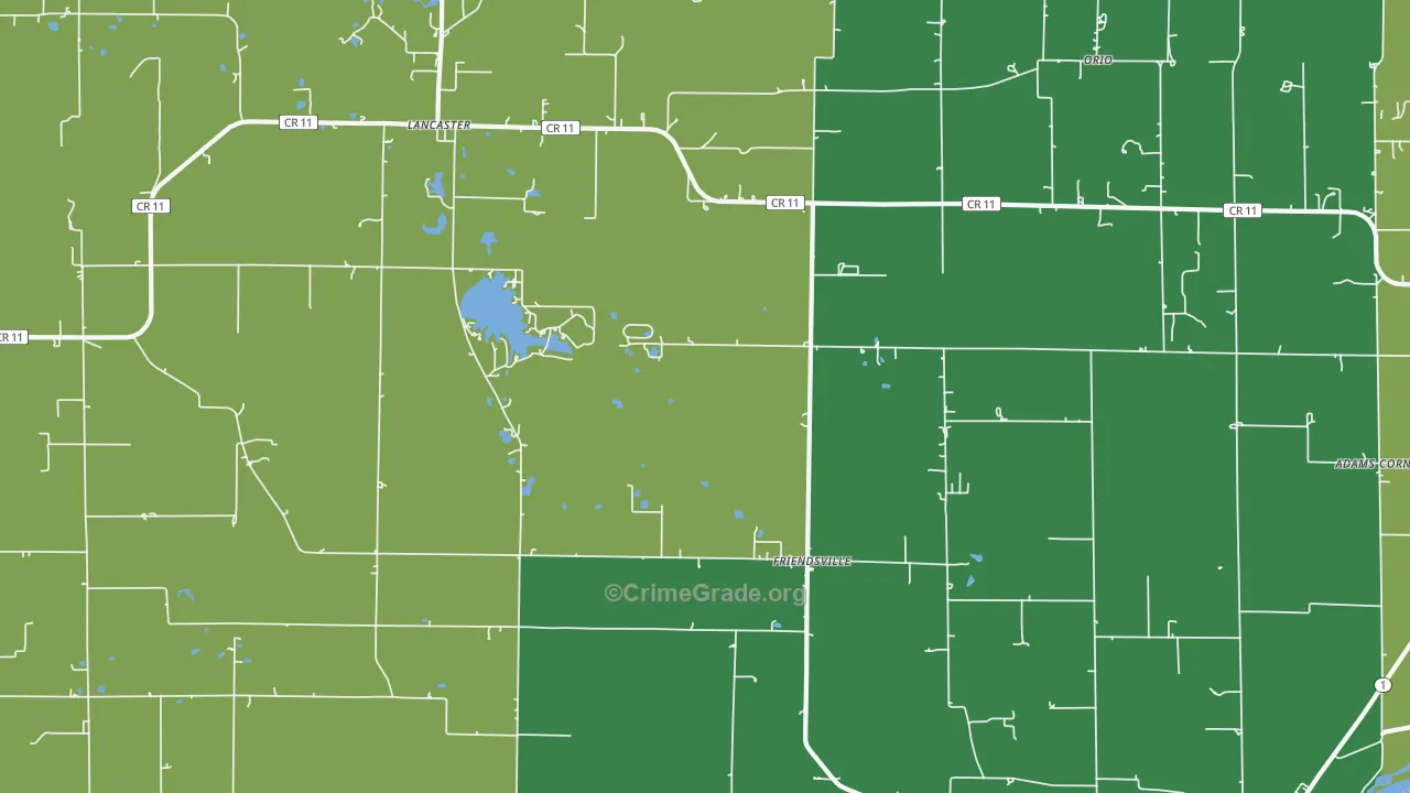 Friendsville, IL Map of Murder Rates