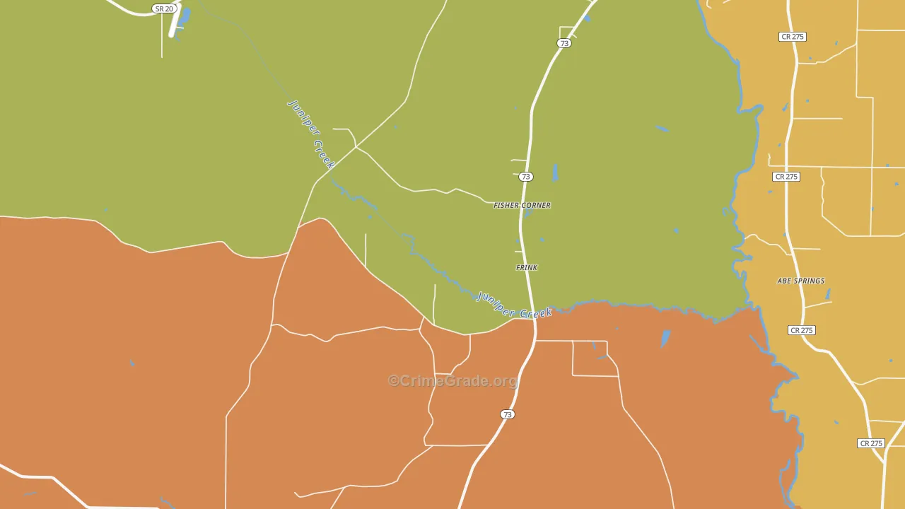 Frink, FL Map of Murder Rates