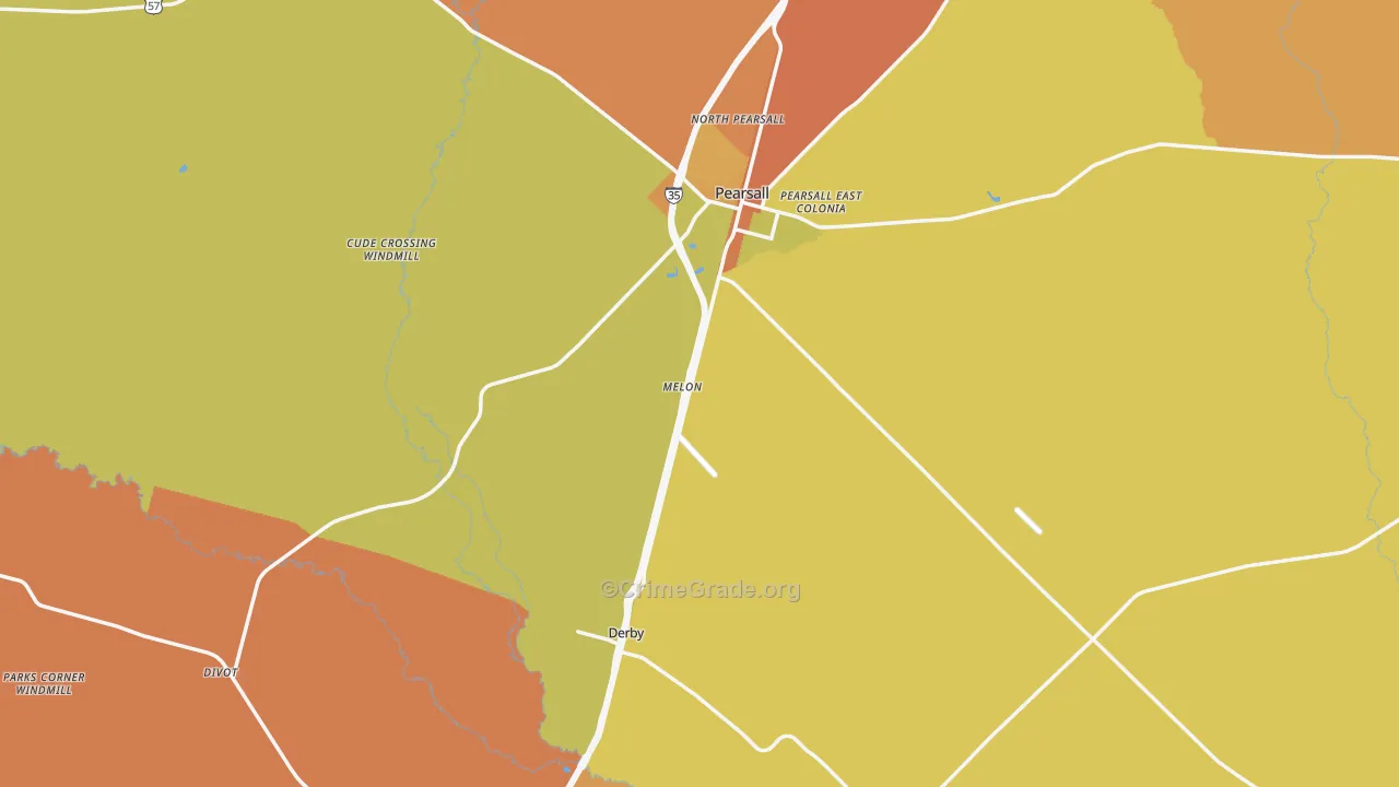 Frio County, TX Map of Murder Rates