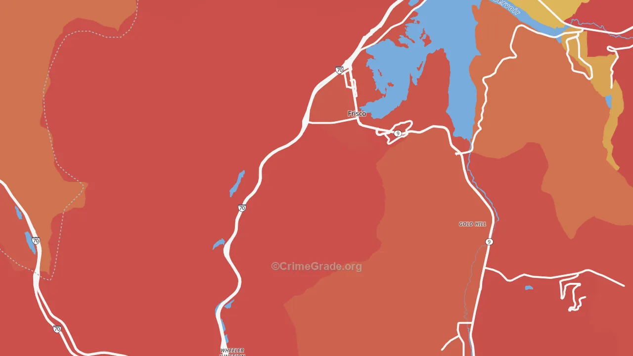 Frisco, CO Map of Murder Rates