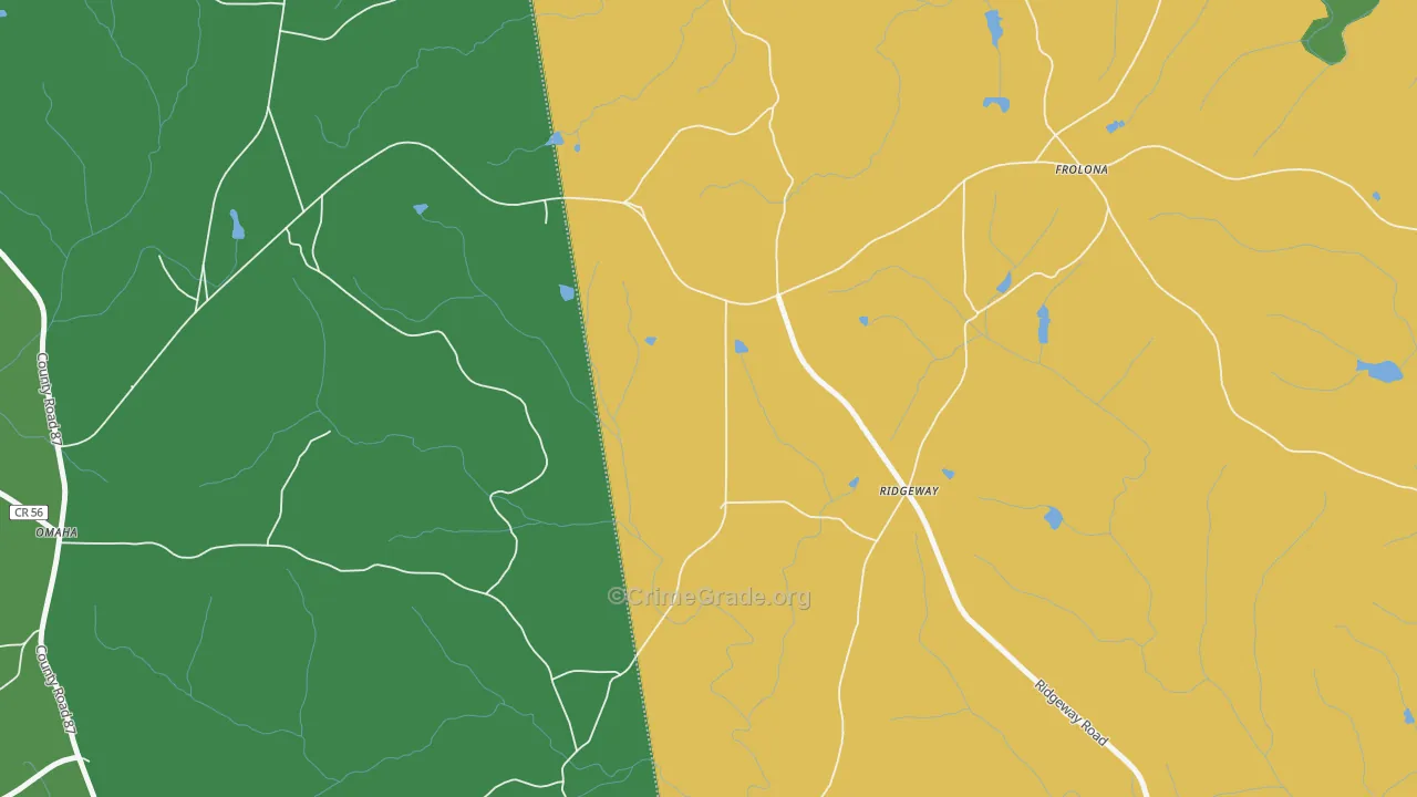 Frolona, GA Map of Murder Rates