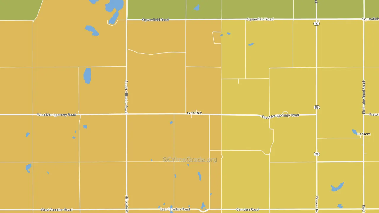 Frontier, MI Map of Murder Rates