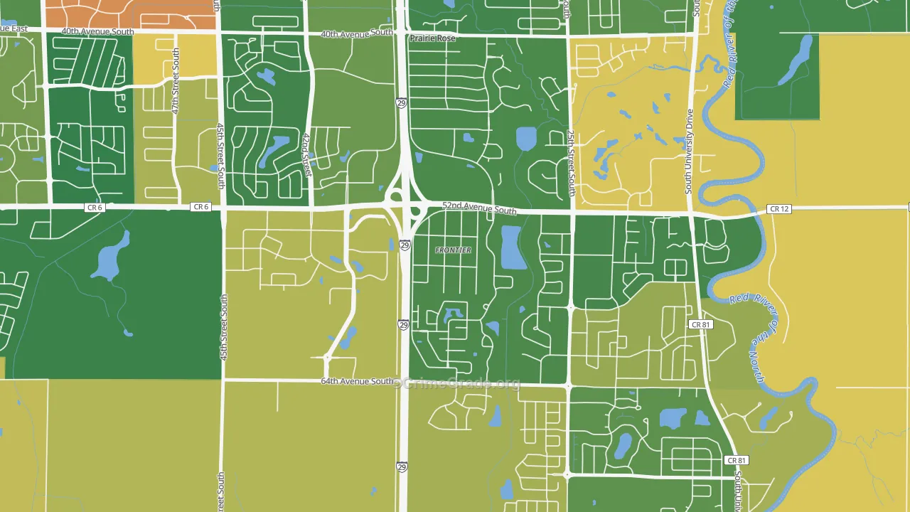 Frontier, ND Map of Murder Rates