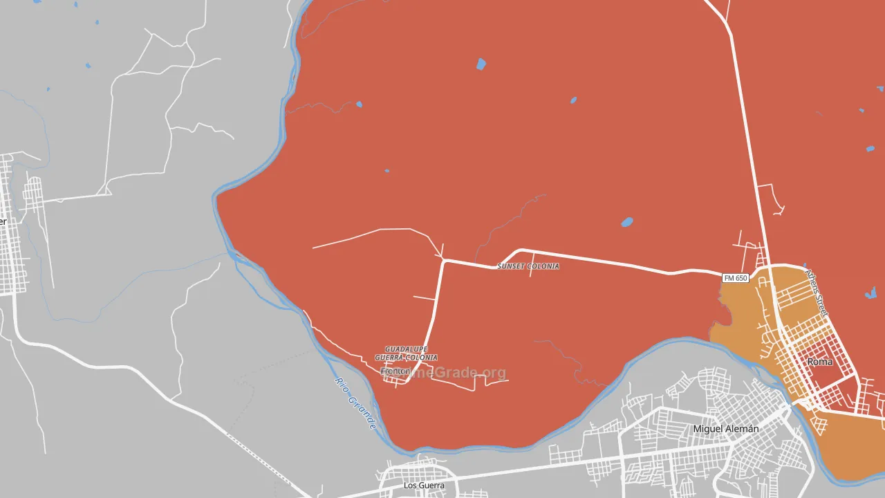 Fronton, TX Map of Murder Rates