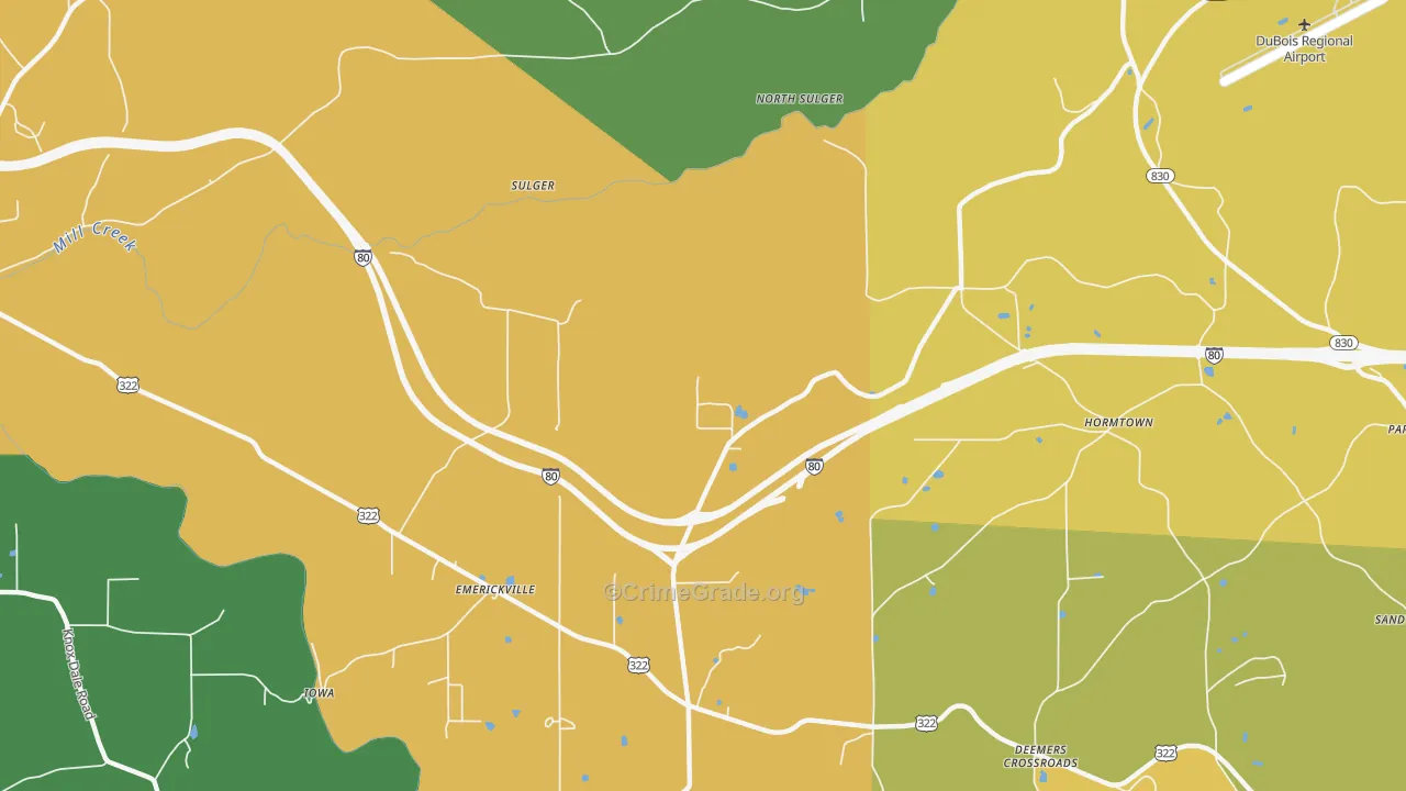 Frostburg, PA Map of Murder Rates
