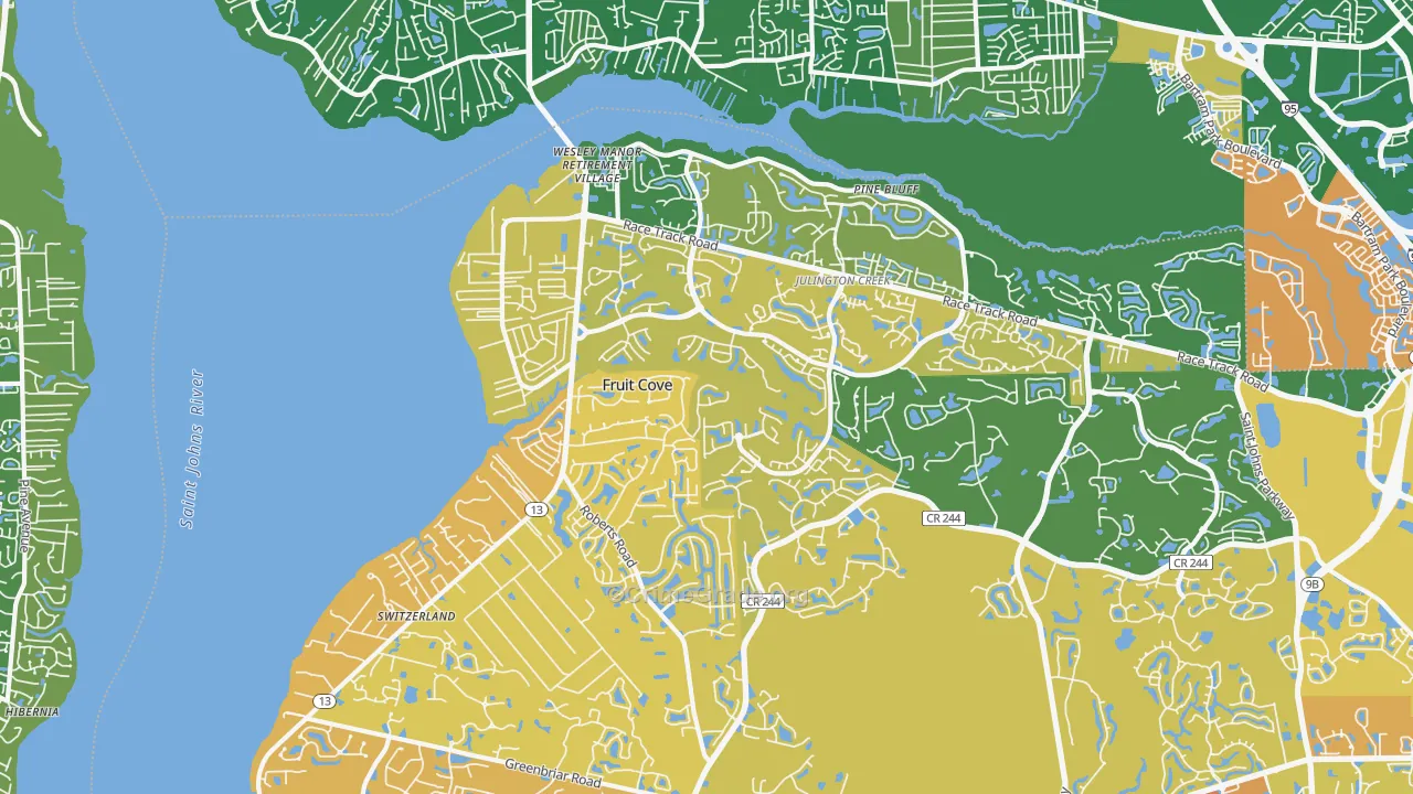 Fruit Cove, FL Map of Murder Rates