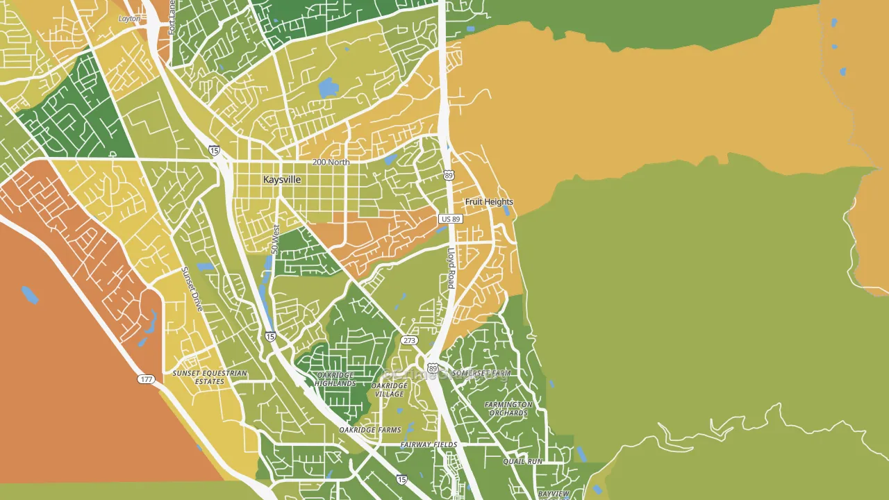 Fruit Heights, UT Map of Murder Rates