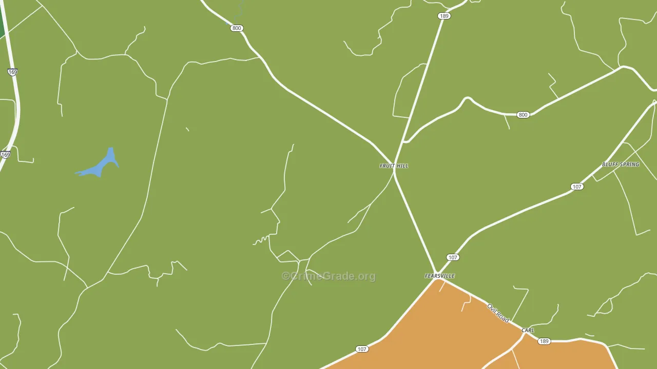 Fruit Hill, KY Map of Murder Rates