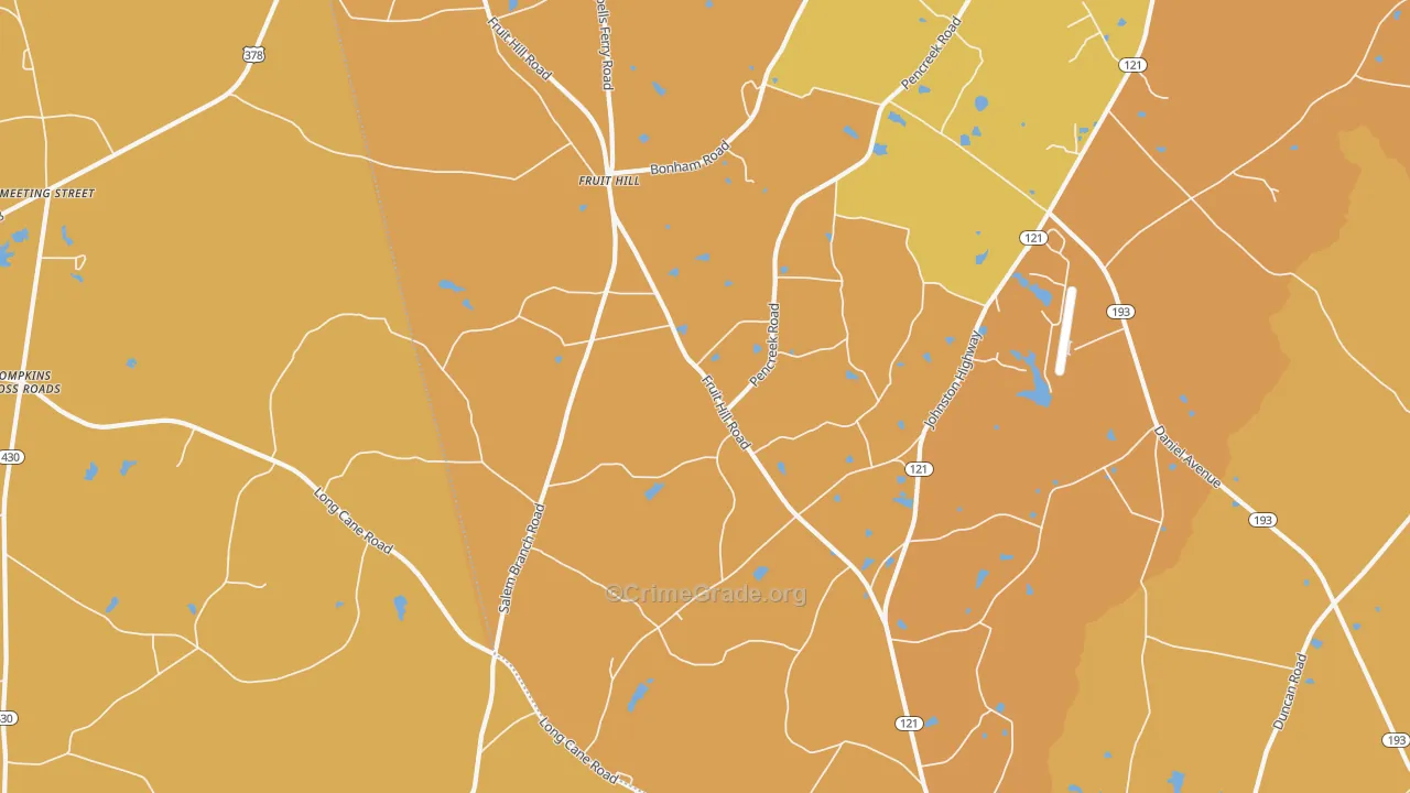Fruit Hill, SC Map of Murder Rates