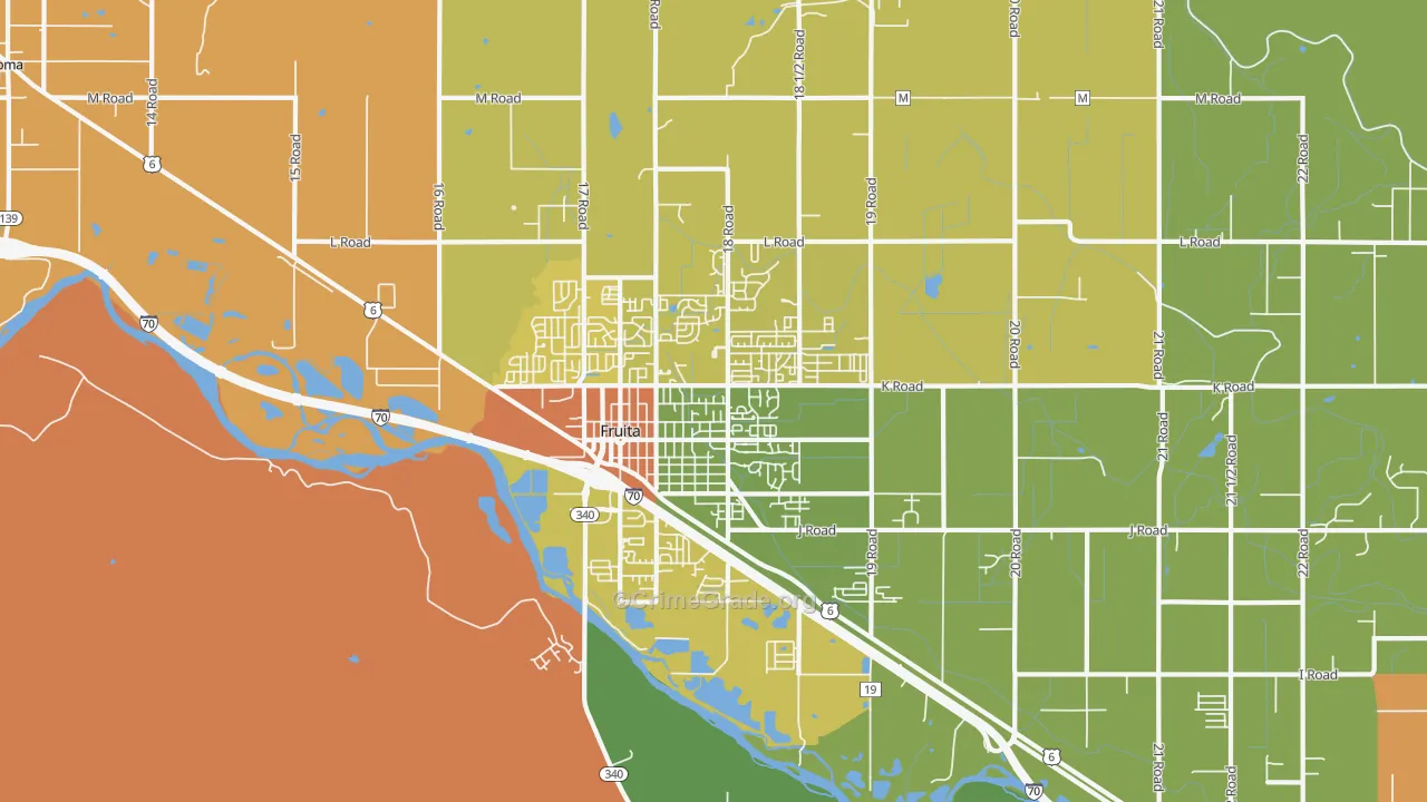 Fruita, CO Map of Murder Rates