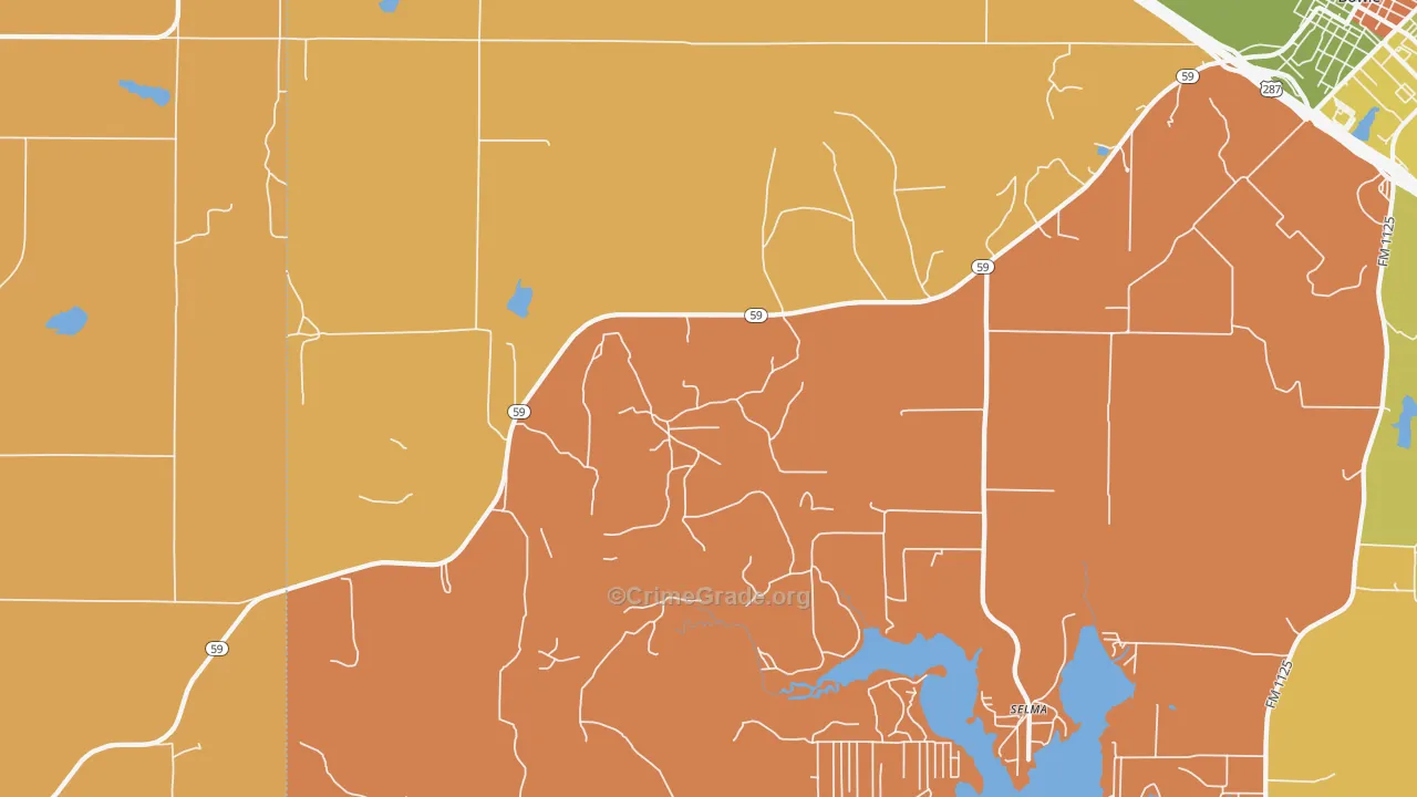 Fruitland, TX Map of Murder Rates