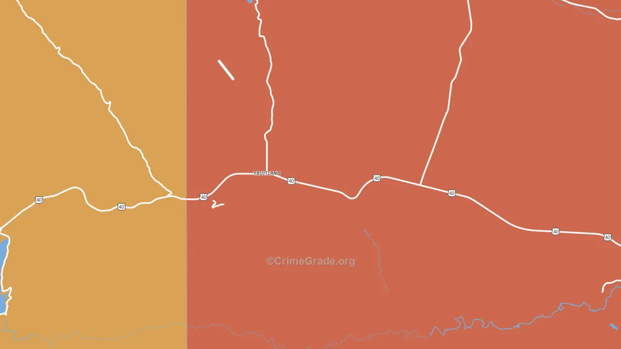 Fruitland, UT Map of Murder Rates