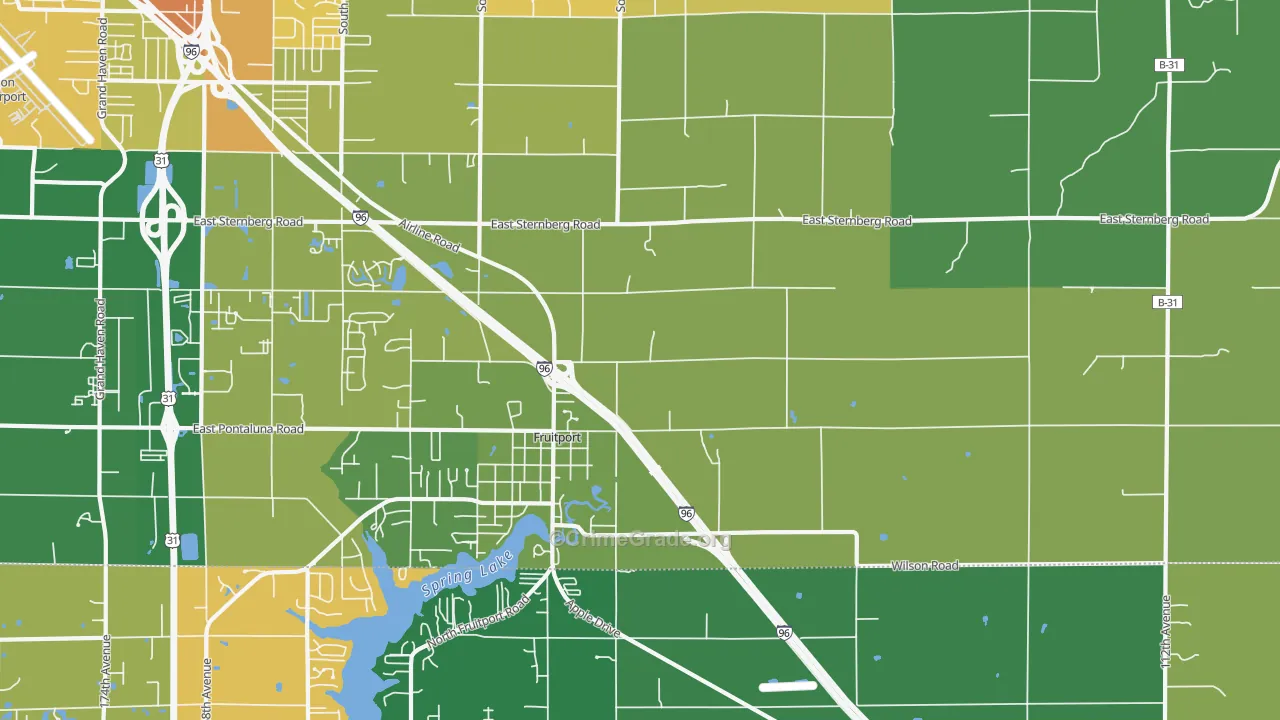Fruitport, MI Map of Murder Rates