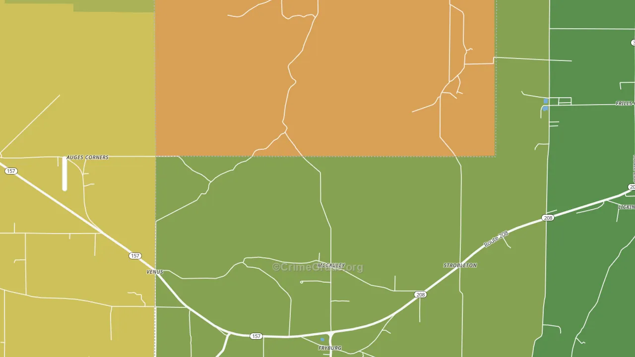 Fryburg, PA Map of Murder Rates