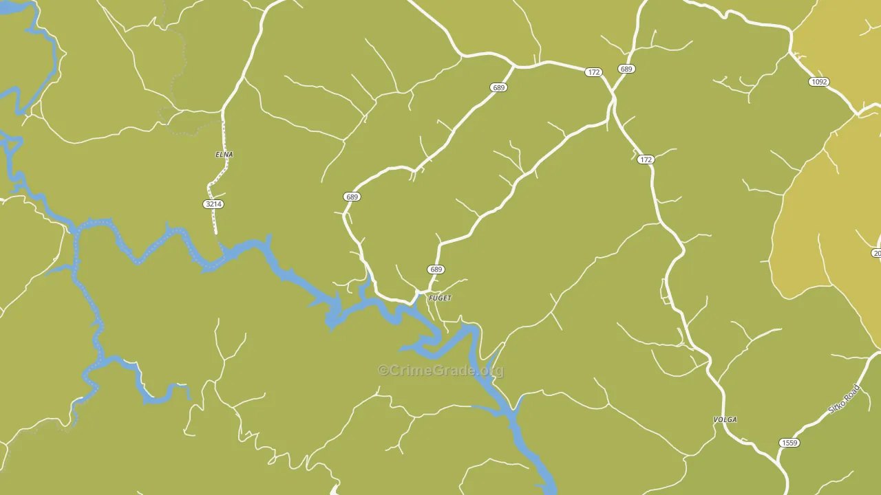 Fuget, KY Map of Murder Rates