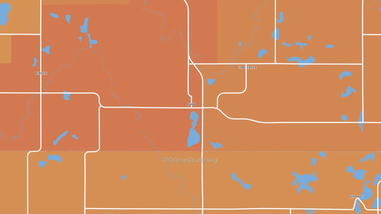 Fulda, MN Map of Murder Rates