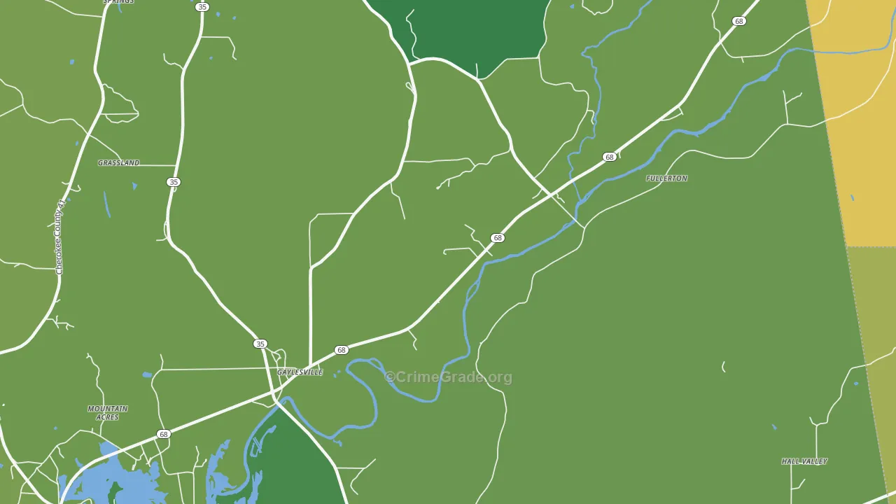 Fullerton, AL Map of Murder Rates