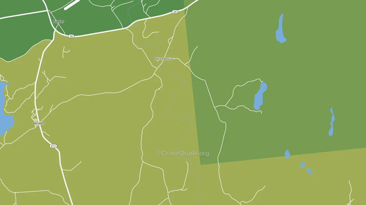 Fullerville, NY Map of Murder Rates