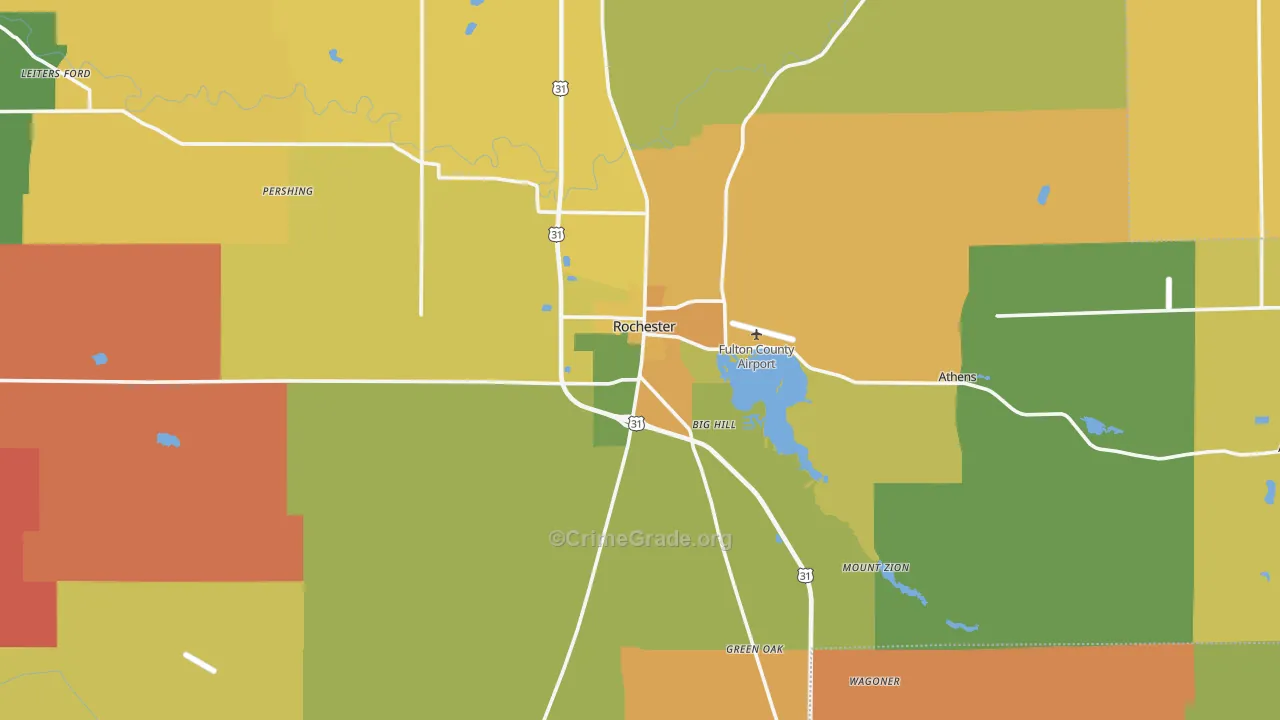 Fulton County, IN Map of Murder Rates