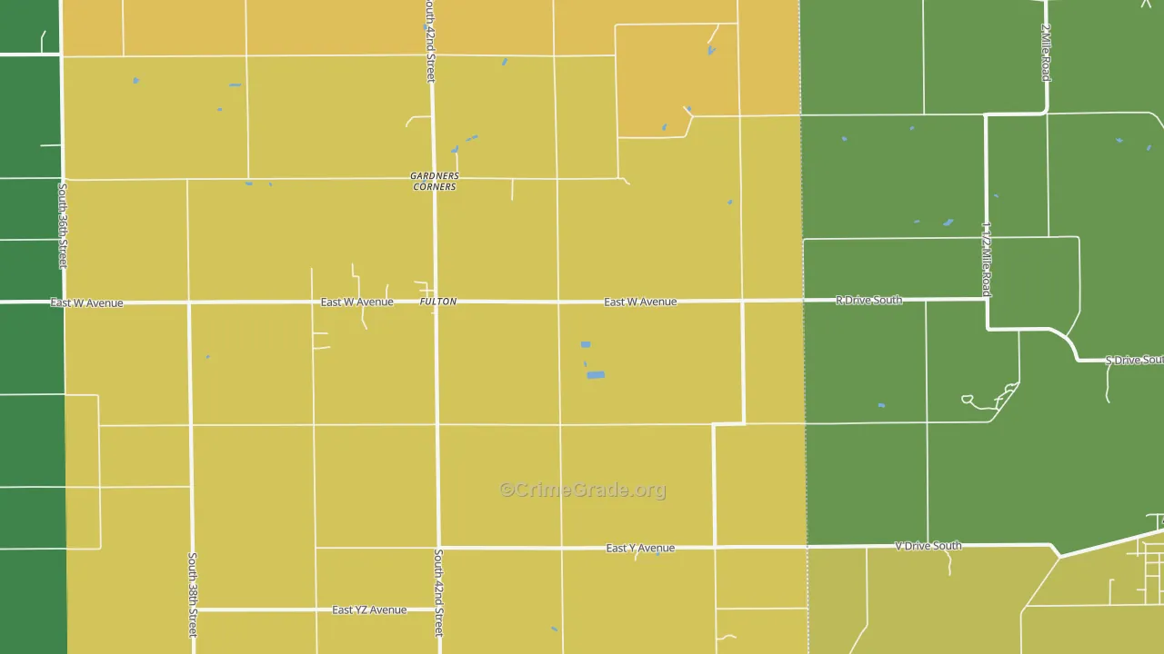 Fulton, MI Map of Murder Rates