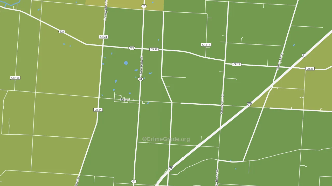 Fulton, OH Map of Murder Rates