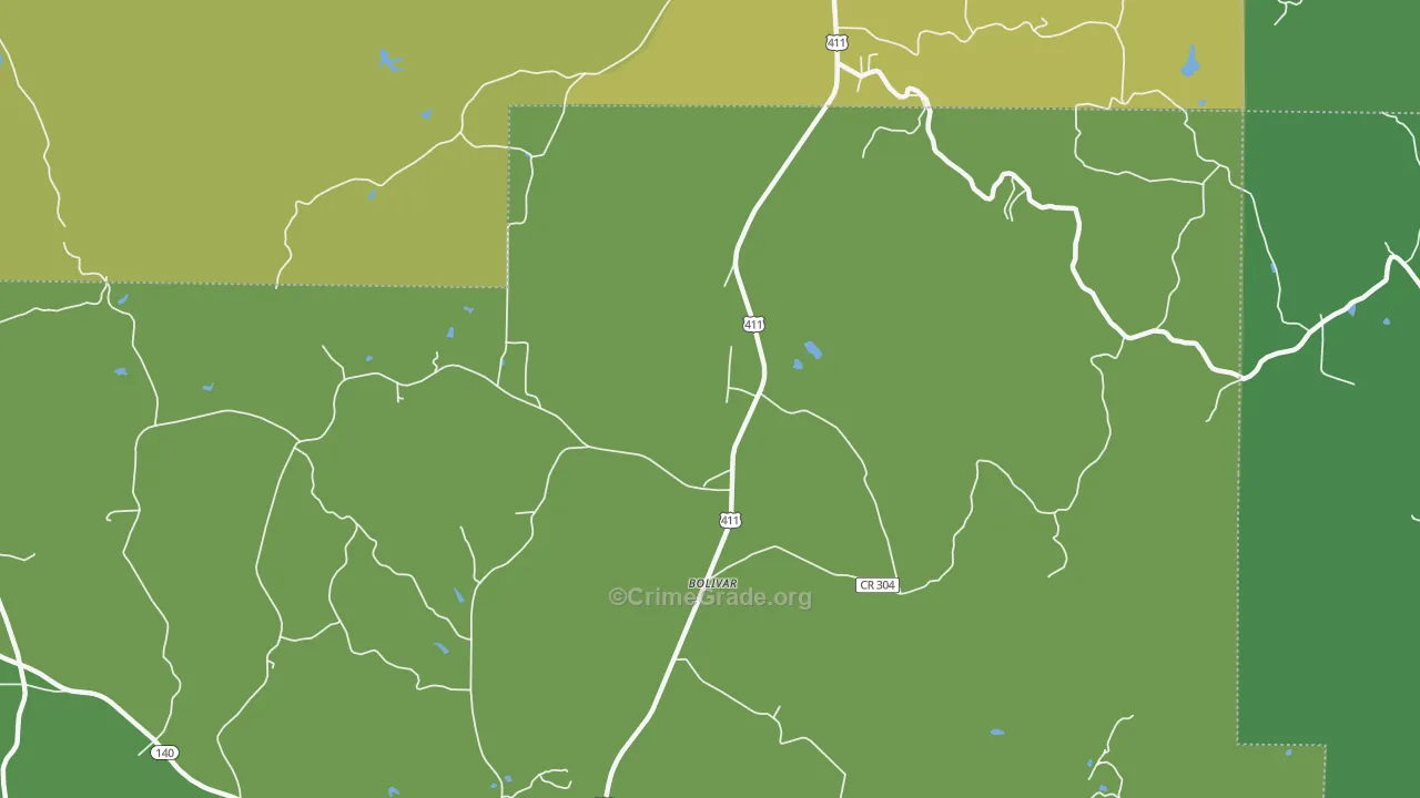 Funkhouser, GA Map of Murder Rates
