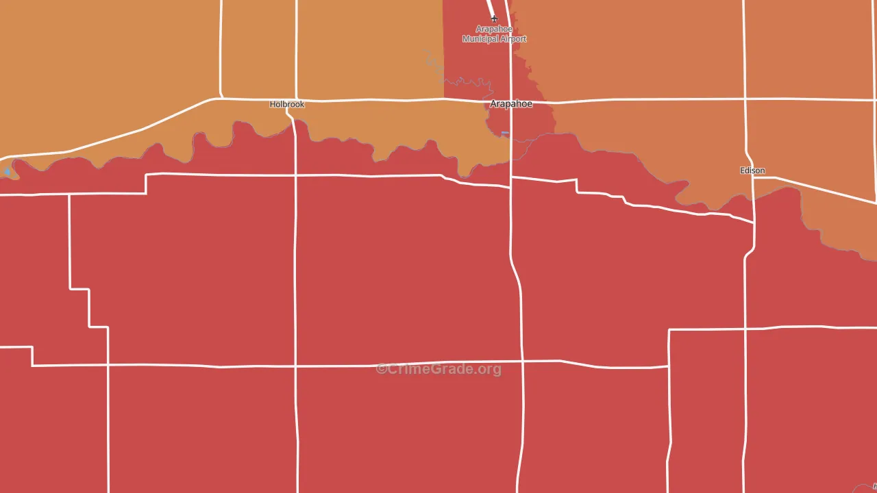 Furnas County, NE Map of Murder Rates