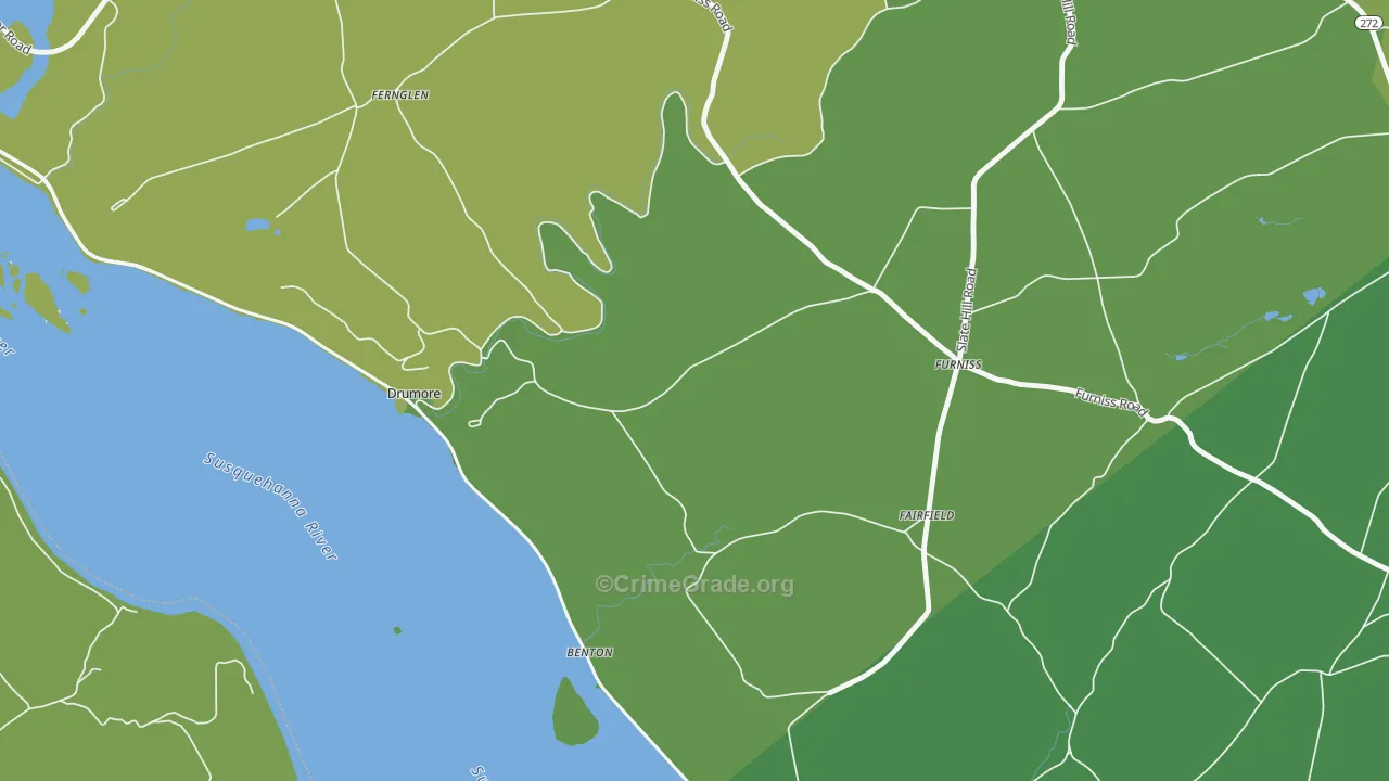 Furniss, PA Map of Murder Rates
