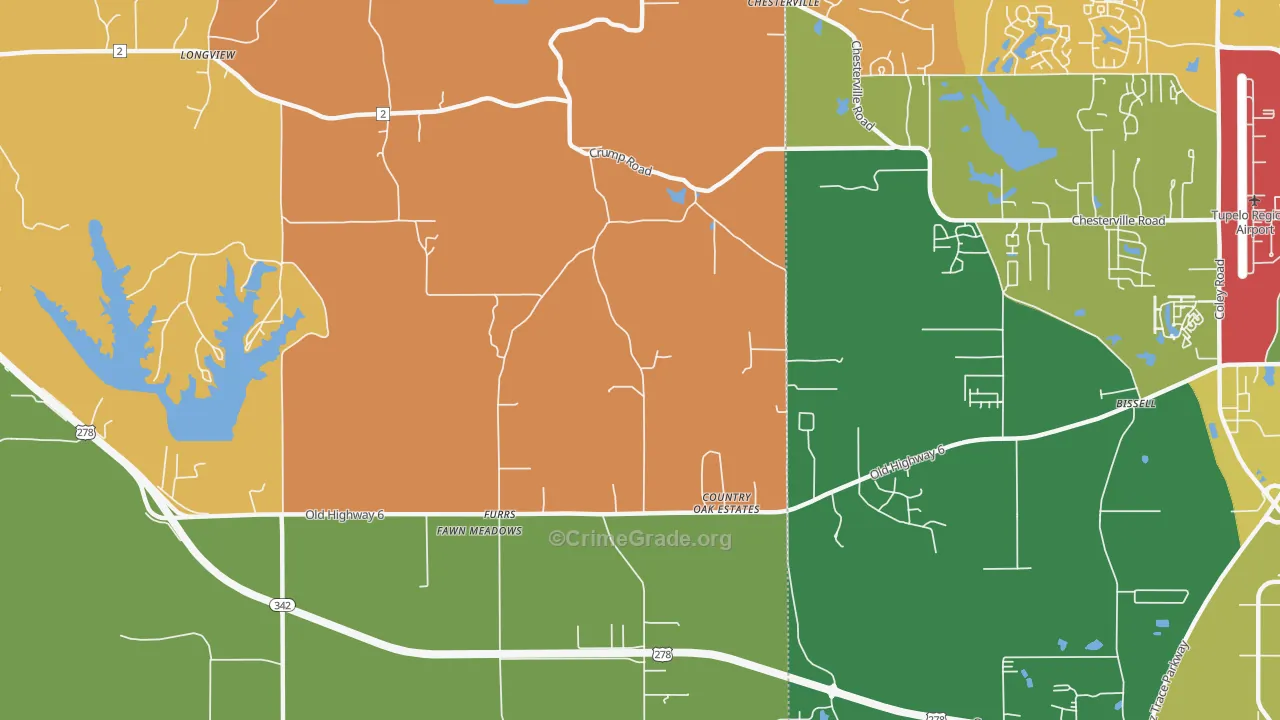 Furrs, MS Map of Murder Rates