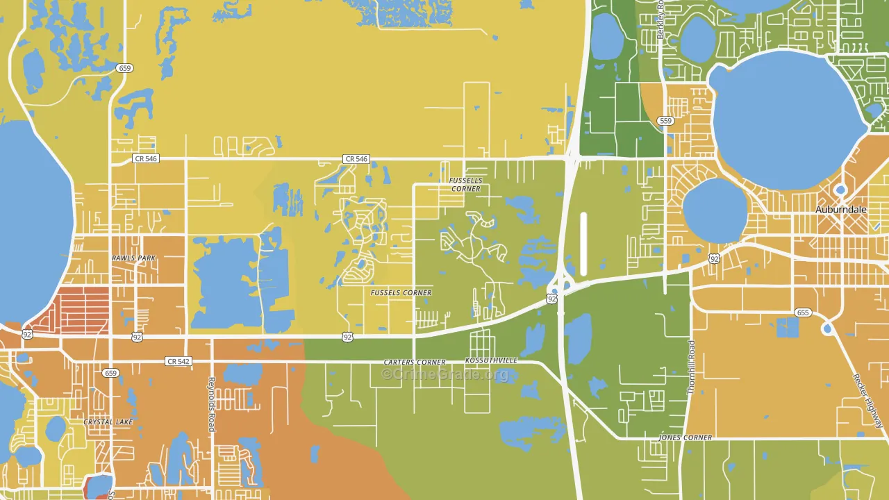 Fussels Corner, FL Map of Murder Rates