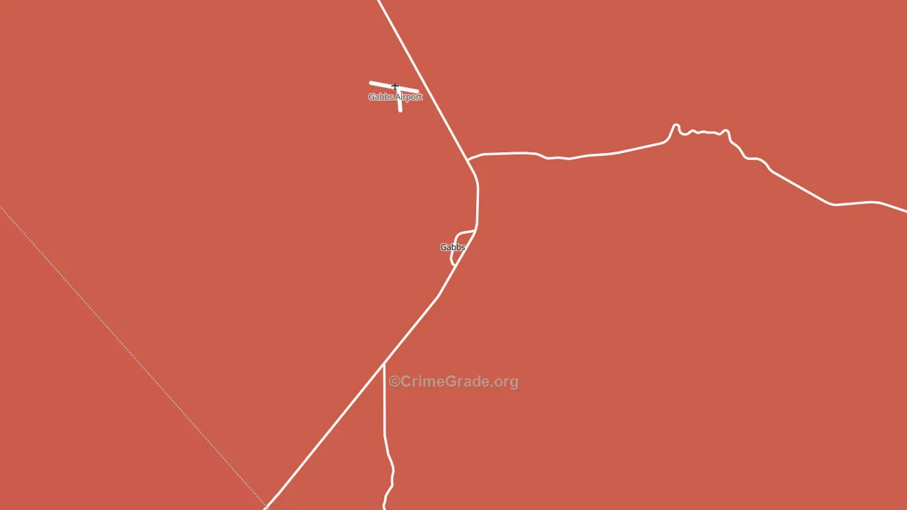 Gabbs, NV Map of Murder Rates