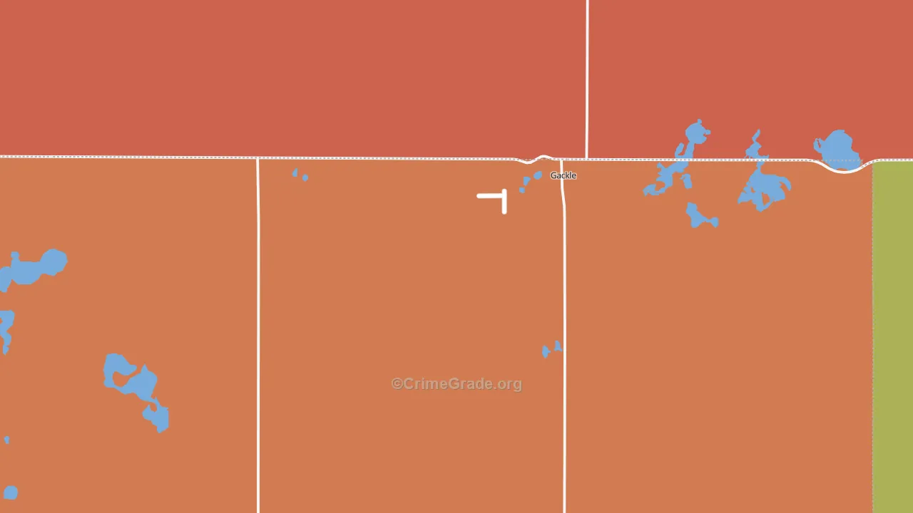 Gackle, ND Map of Murder Rates