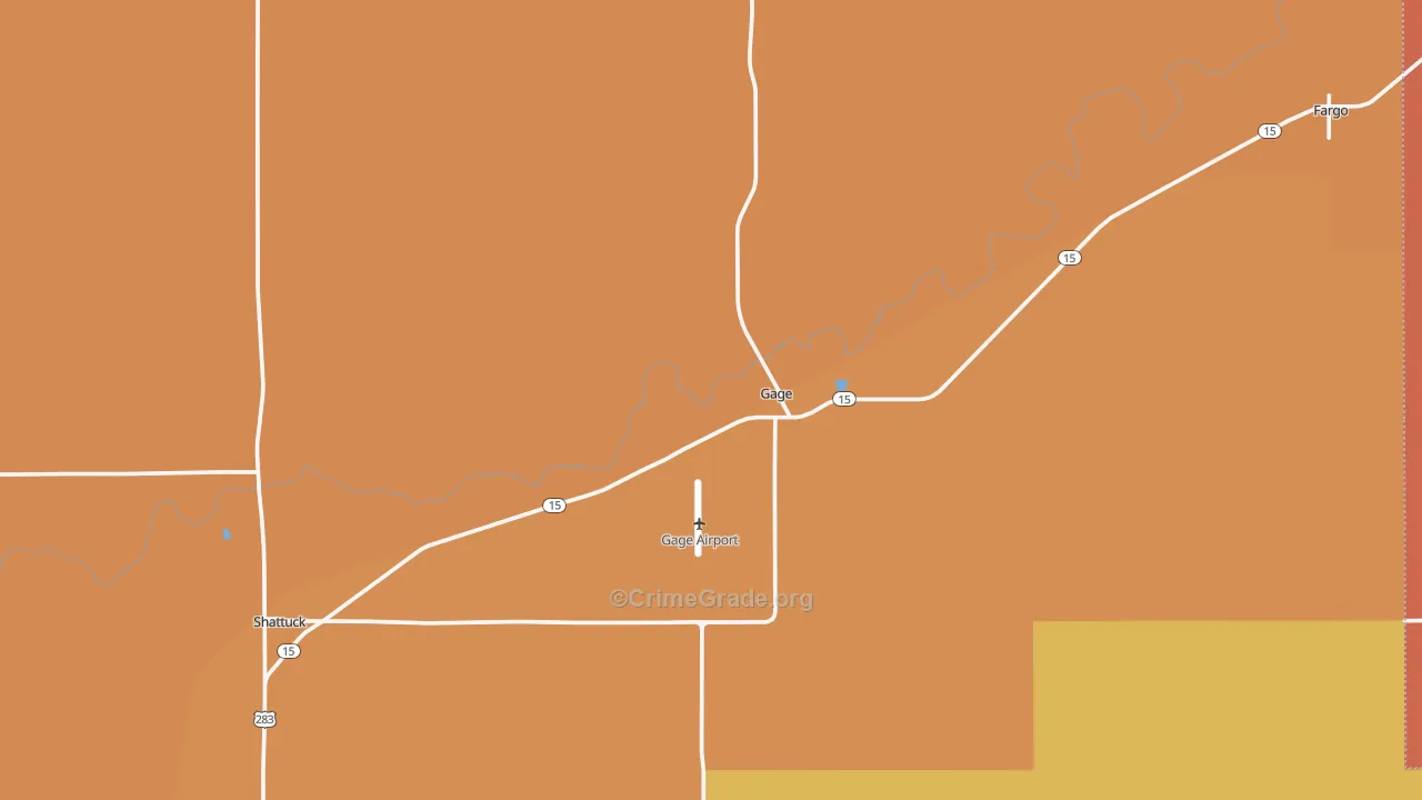 Gage, OK Map of Murder Rates