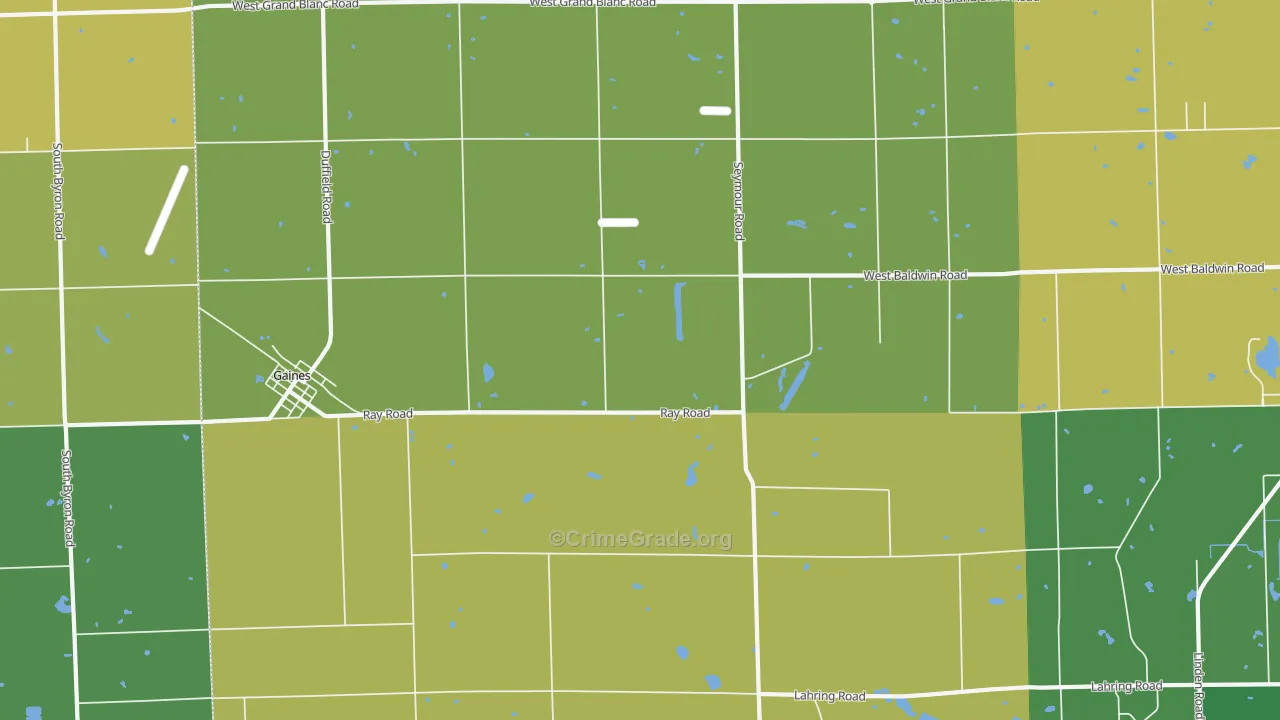 Gaines, MI Map of Murder Rates