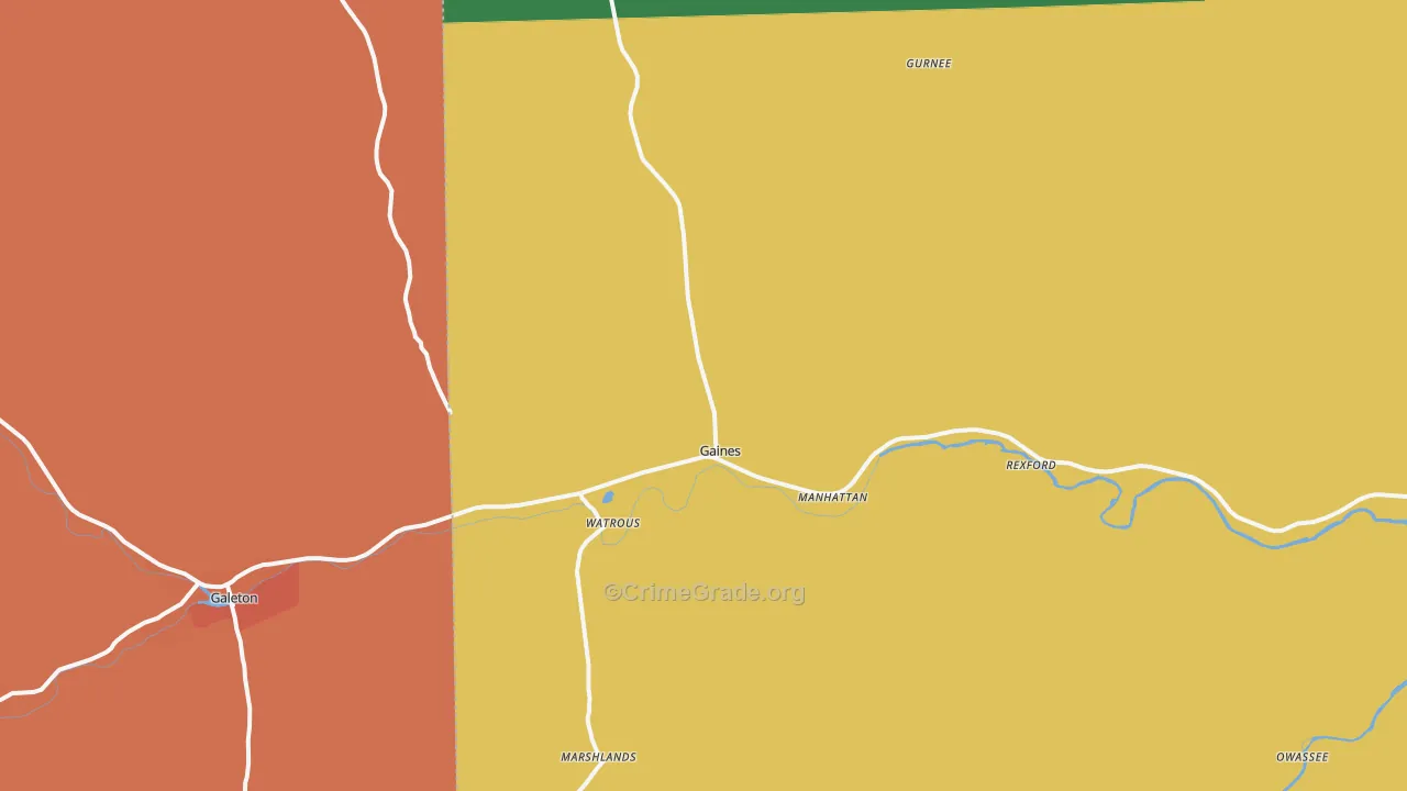 Gaines, PA Map of Murder Rates