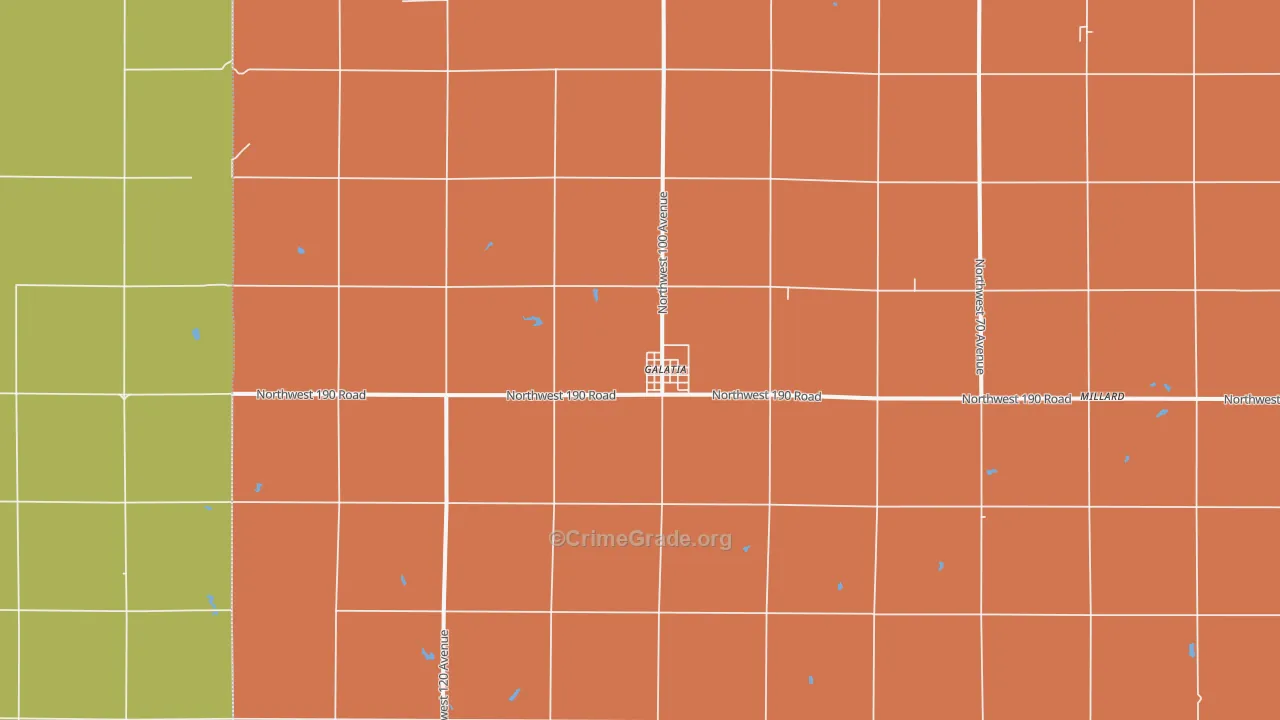 Galatia, KS Map of Murder Rates