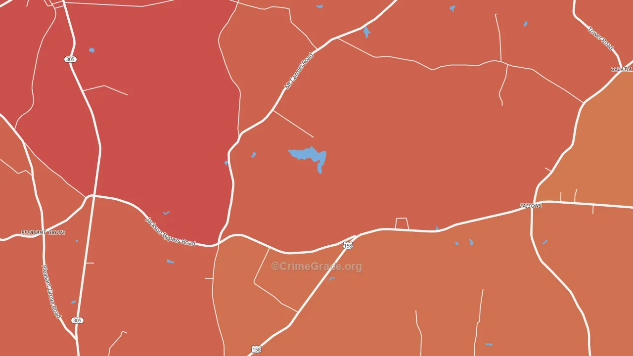 Galatia, NC Map of Murder Rates