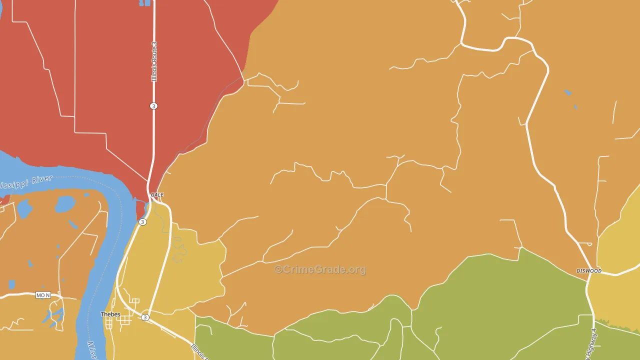 Gale, IL Map of Murder Rates