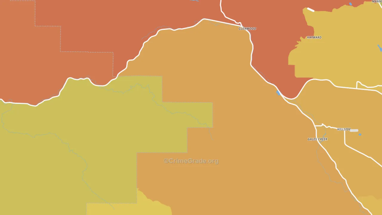 Gales Creek, OR Map of Murder Rates