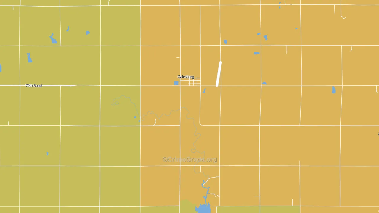 Galesburg, KS Map of Murder Rates