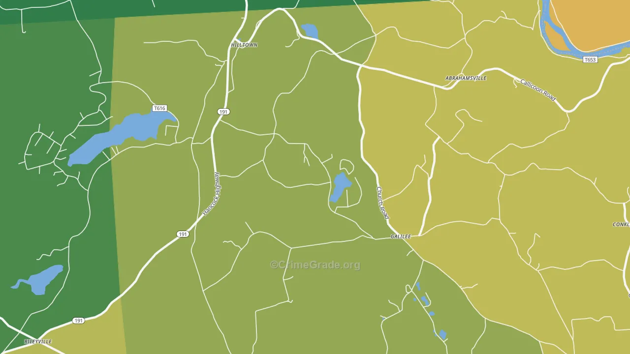 Galilee, PA Map of Murder Rates