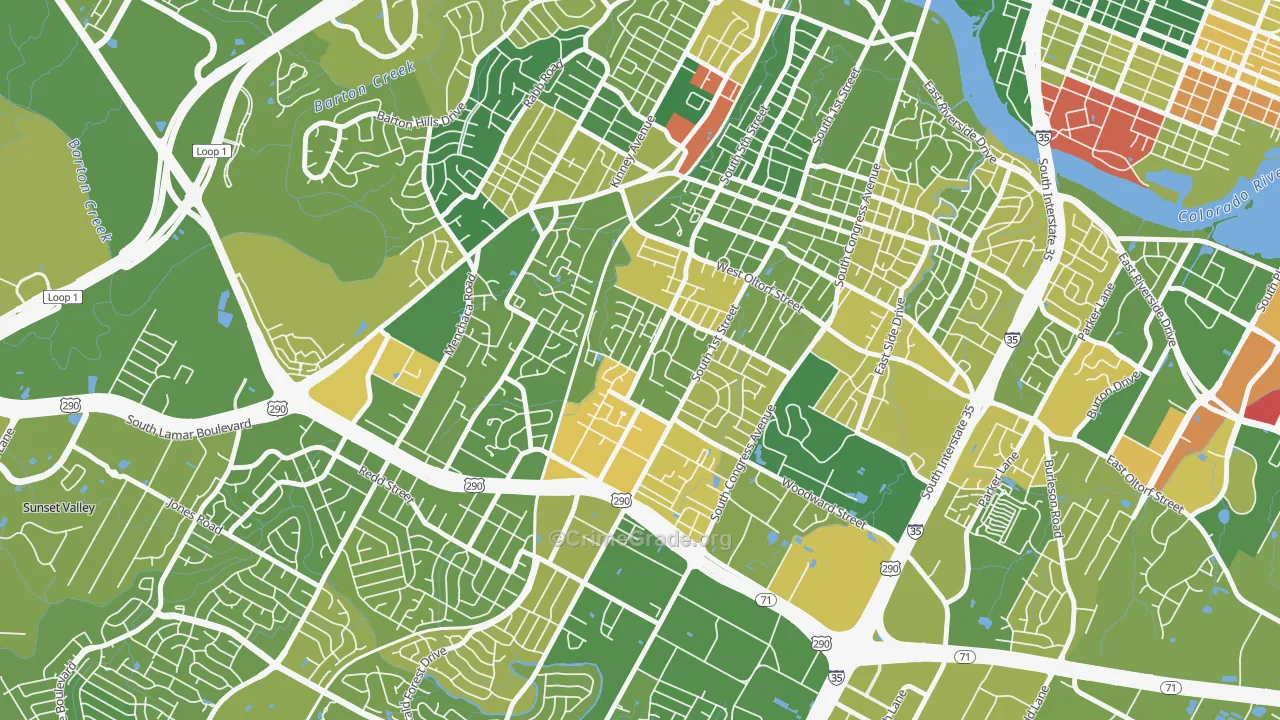 Galindo, Austin, TX Map of Murder Rates